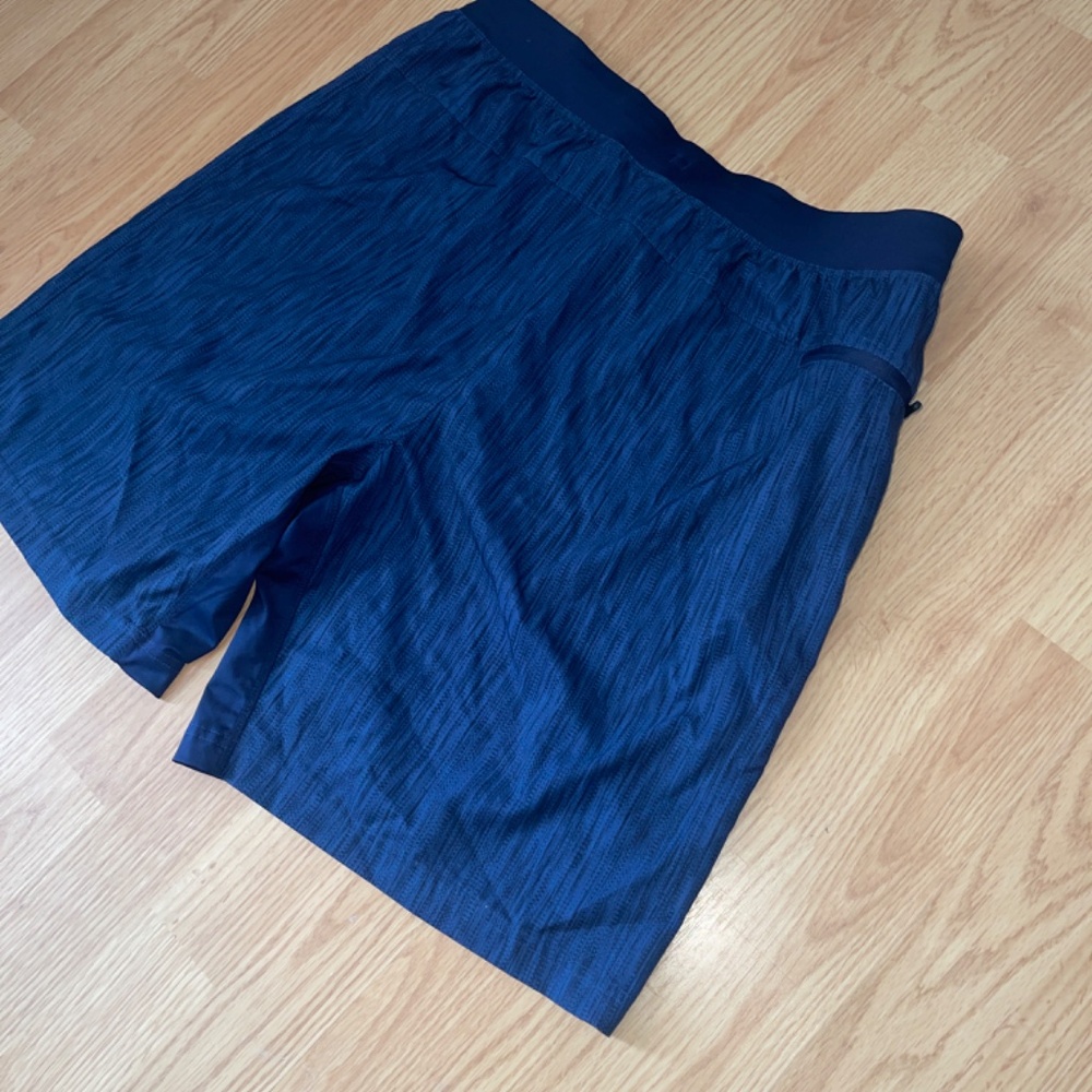 GAIAM Mens Navy Blue Pull On Stretch Waist Athletic Shorts Size Large - Picture 6 of 7
